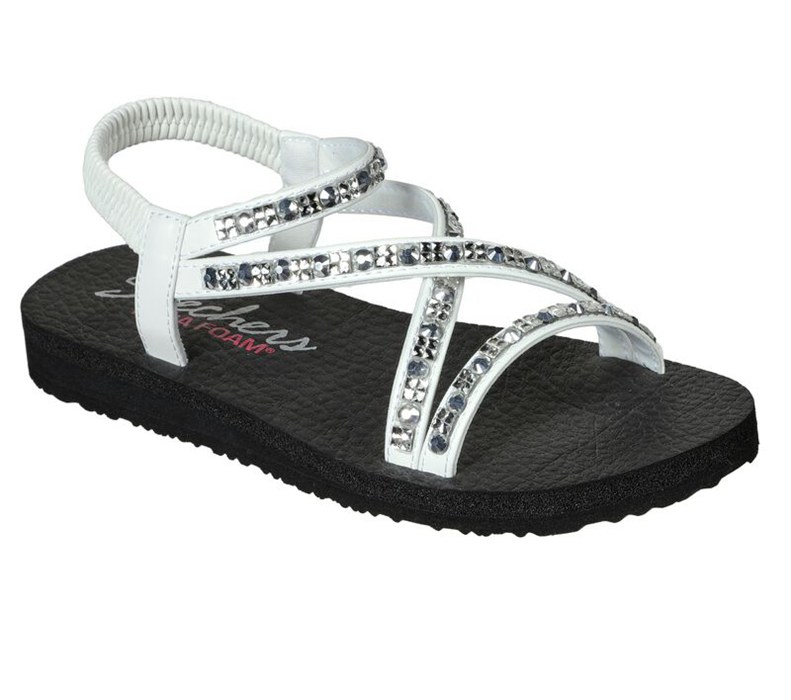 Skechers Meditation - Sparkle Chick - Womens Sandals White [AU-NZ5707]